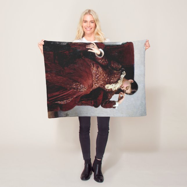 Taking a rest, Ilya Repin Fleece Blanket (In Situ)