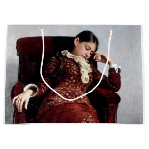 Taking a rest, Ilya Repin Large Gift Bag