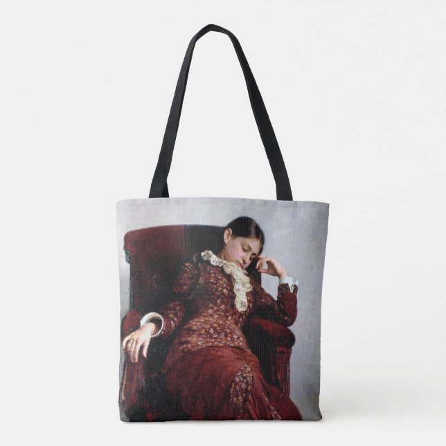 Taking a rest, Ilya Repin Tote Bag (Back)
