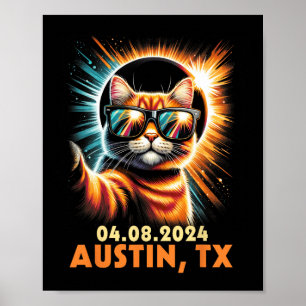 Taking A Selfie Total Solar Eclipse 2024 Austin Te Poster