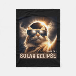 Taking A Selfie With Solar 2024 Eclipse Wearing Gl Fleece Blanket
