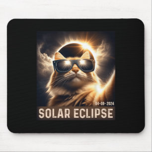 Taking A Selfie With Solar 2024 Eclipse Wearing Gl Mouse Mat