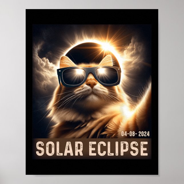 Taking A Selfie With Solar 2024 Eclipse Wearing Gl Poster (Front)
