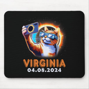 Taking A Selfie With Total Solar Eclipse 2024 Virg Mouse Mat