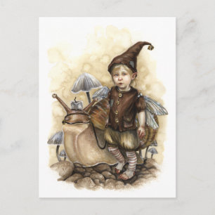 Taking a Snail For a Stroll Postcard