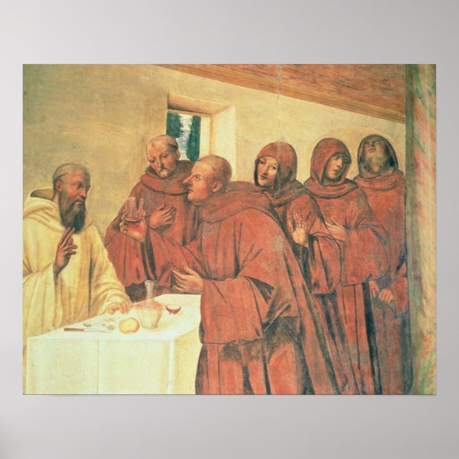 Taking Communion, from the Life of St. Benedict (f Poster (Front)
