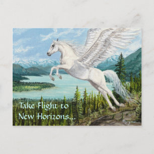 Taking Flight Pegasus horse fantasy postcard