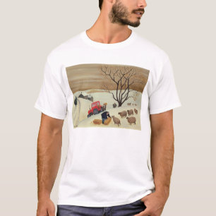Taking Hay to the Sheep by Tractor T-Shirt