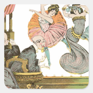 Taking in the sights. square sticker