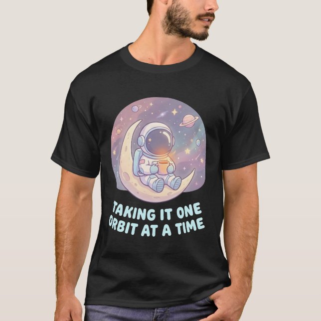 Taking It One Step at a Time Astronaut Men T-Shirt (Front)