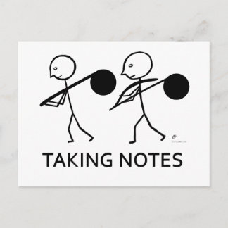 Taking Notes Postcard