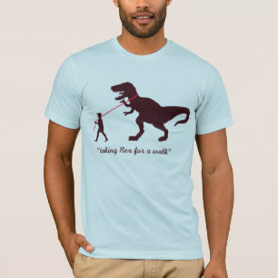 taking Rex for a walk T-Shirt - Customised