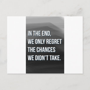 Taking Risks Inspirational Motivational Quote Postcard