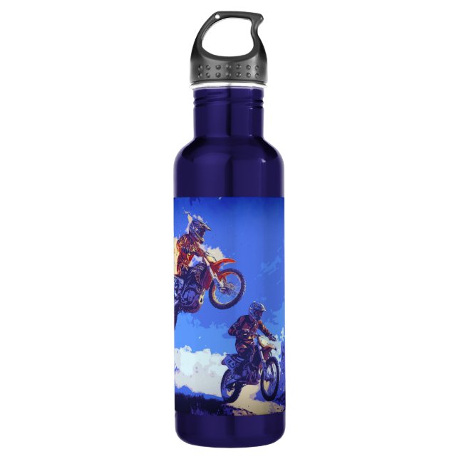 Taking the Lead - Motocross Racers 710 Ml Water Bottle (Front)