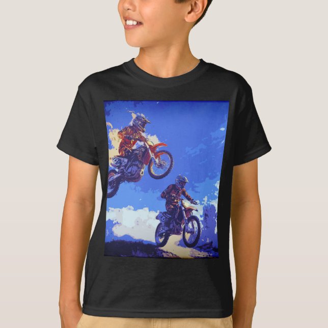 Taking the Lead - Motocross Racers T-Shirt (Front)