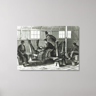 Taking virus from the calf canvas print