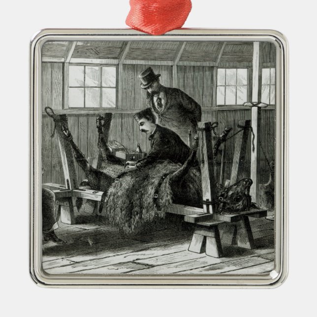 Taking virus from the calf metal tree decoration (Front)