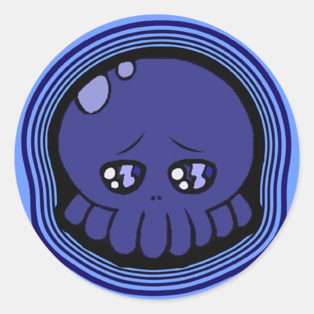 Tako-Chan Sad Stickers (Front)