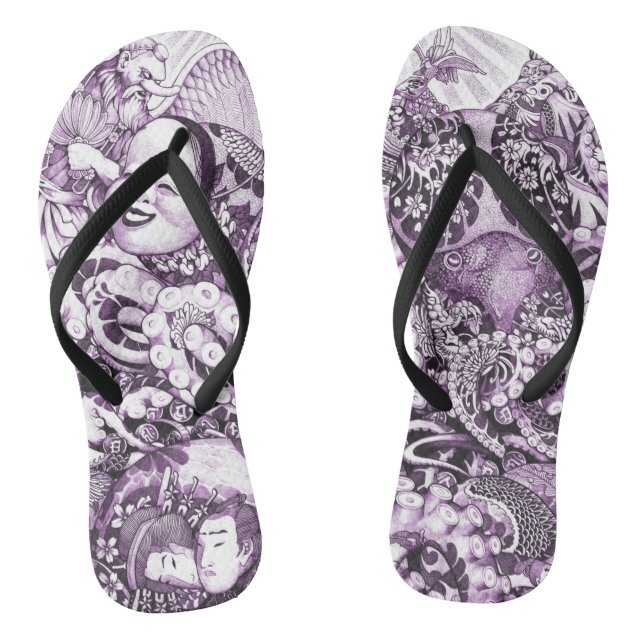 Tako emaki300purple @miyairi flip flops (Footbed)