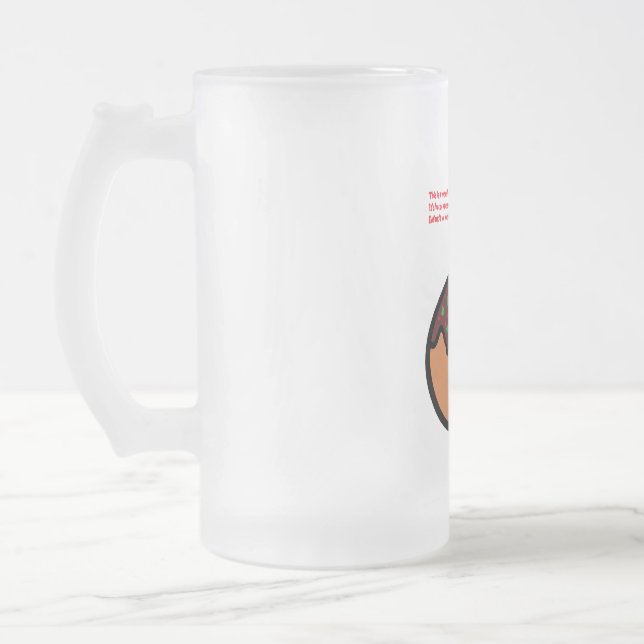 Takoyaki Frosted Glass Beer Mug (Left)