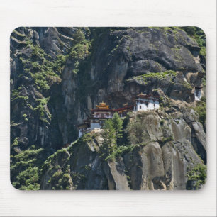 Taktsang Monastery on the cliff, Paro, Bhutan Mouse Mat