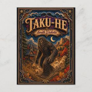 Taku-He South Dakota Popcut Legends Postcard