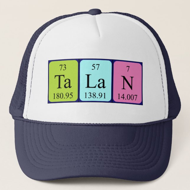 Talan periodic table name hat (Front)