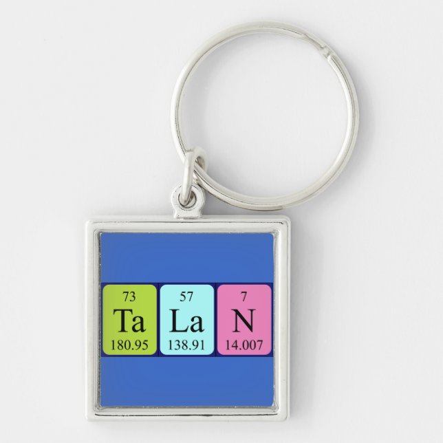 Talan periodic table name keyring (Front)