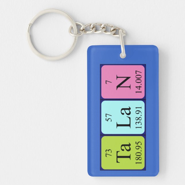 Talan periodic table name keyring (Front)