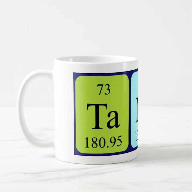 Talan periodic table name mug (Left)
