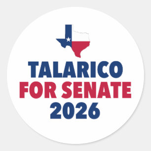 Talarico for Senate 2026 Election Texas Classic Round Sticker