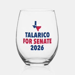 Talarico for Senate 2026 Election Texas Stemless Wine Glass