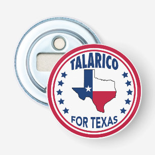 Talarico for Texas Red White Blue Election Bottle Opener
