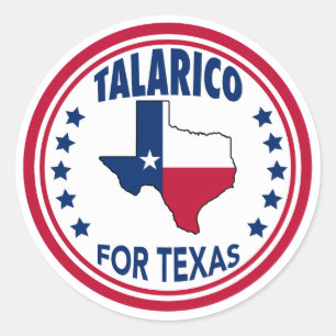 Talarico for Texas Red White Blue Election Classic Round Sticker