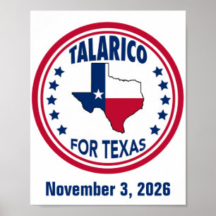 Talarico for Texas Red White Blue Election Poster