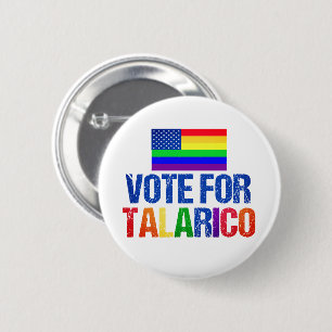 Talarico Rainbow American Flag 2026 Election 6 Cm Round Badge