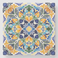Talavera azulejo blue tile favours vintage Mexica