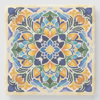 Talavera azulejo blue tile  favours vintage Mexica