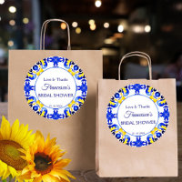 Talavera azulejo blue tiles bridal shower favour