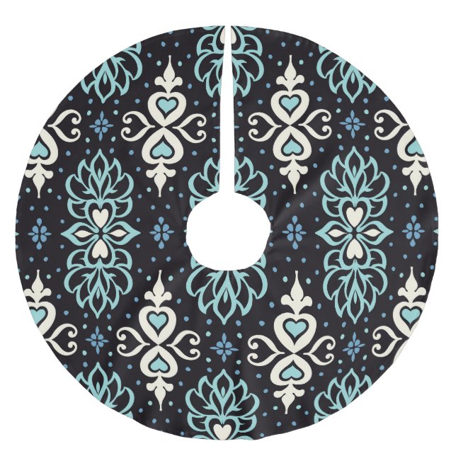 Talavera Azulejos Moroccan Tile Mosaic Brushed Polyester Tree Skirt (Front)