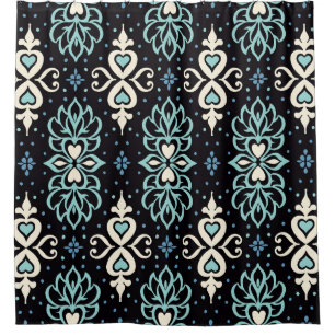 Talavera Azulejos Moroccan Tile Mosaic Shower Curtain