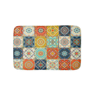 Talavera, Azulejos, Turkish mosaic wallpaper. Bath Mat