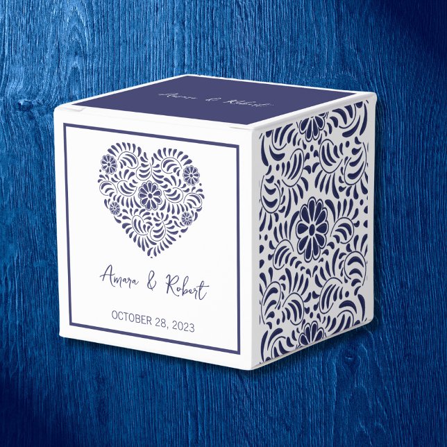 Talavera blue heart Favour Box (Creator Uploaded)