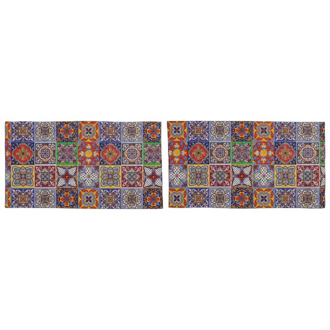Talavera Design-1 King 2 Pillowcases (Back-Set)