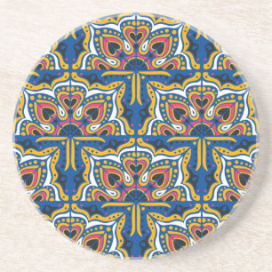 Talavera Indian Mosaic: Ceramic Seamless. Coaster