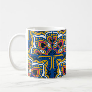 Talavera Indian Mosaic: Ceramic Seamless. Coffee Mug