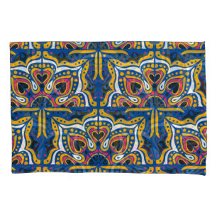 Talavera Indian Mosaic: Ceramic Seamless. Pillowcase