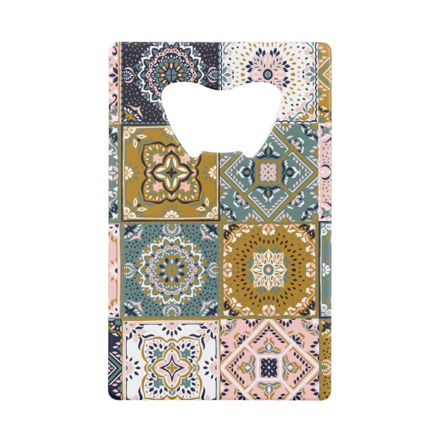 Talavera Indian: Patchwork, Ethnic Mosaic. (Front)