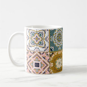 Talavera Indian: Patchwork, Ethnic Mosaic. Coffee Mug