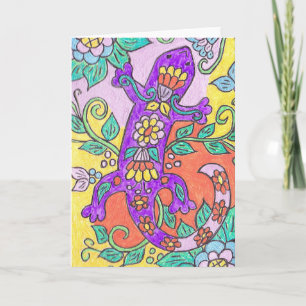 Talavera Lizard Greeting Card